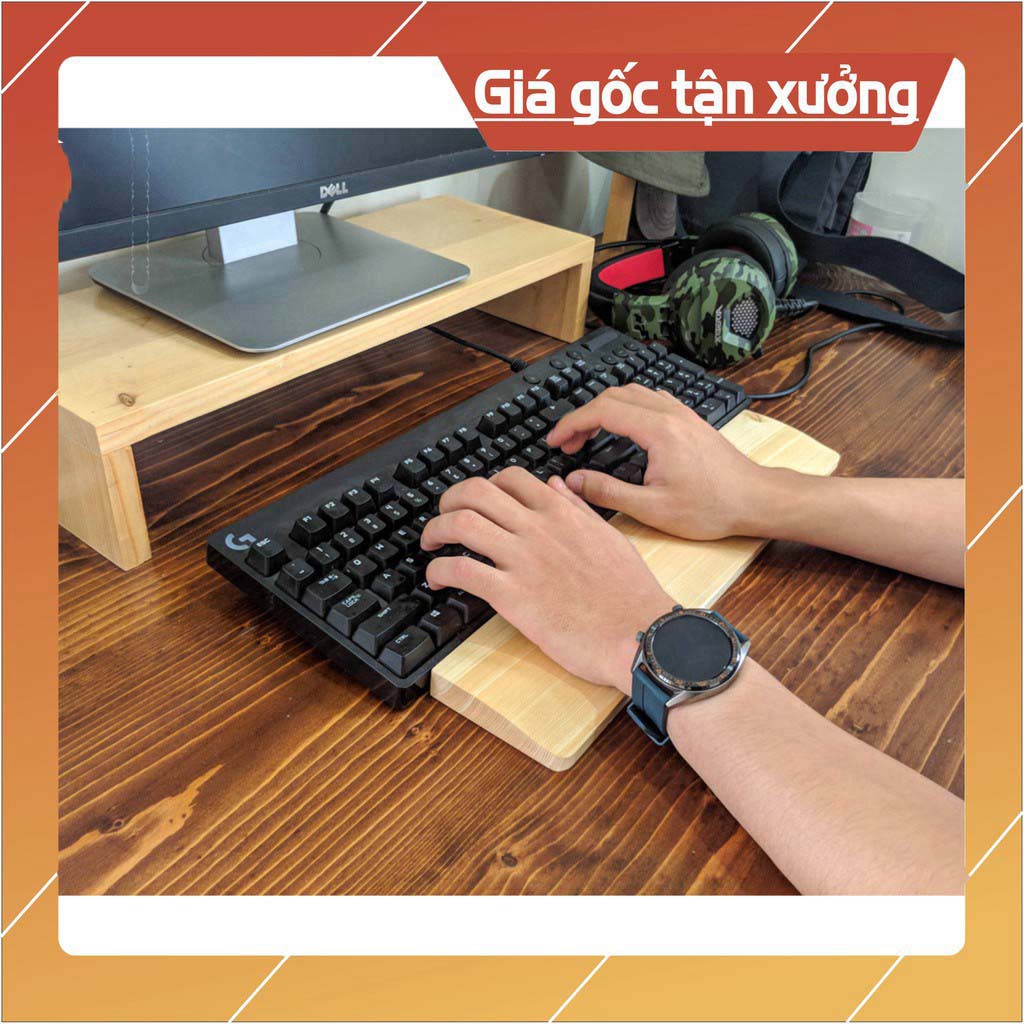 Kê Lót Tay Bàn Phím Bằng Gỗ Tự Nhiên Chống Trượt[Giá Sỉ Toàn Quốc]+Trọng Lượng Nhẹ Dễ Di Chuyển+Gỗ Thông Nhập Khẩu | BigBuy360 - bigbuy360.vn