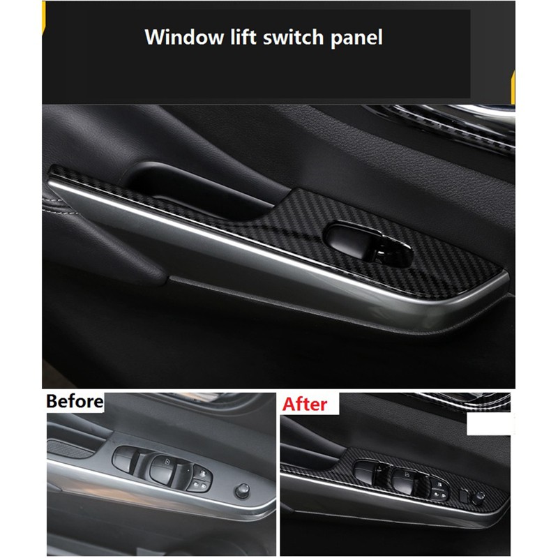 Miếng dán công tắc cửa sổ xe ô tô Nissan Navara Np300 2016-2019