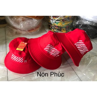 Nón bucket, mũ tai bèo thêu Off White - Nón Kết Rẻ Đẹp