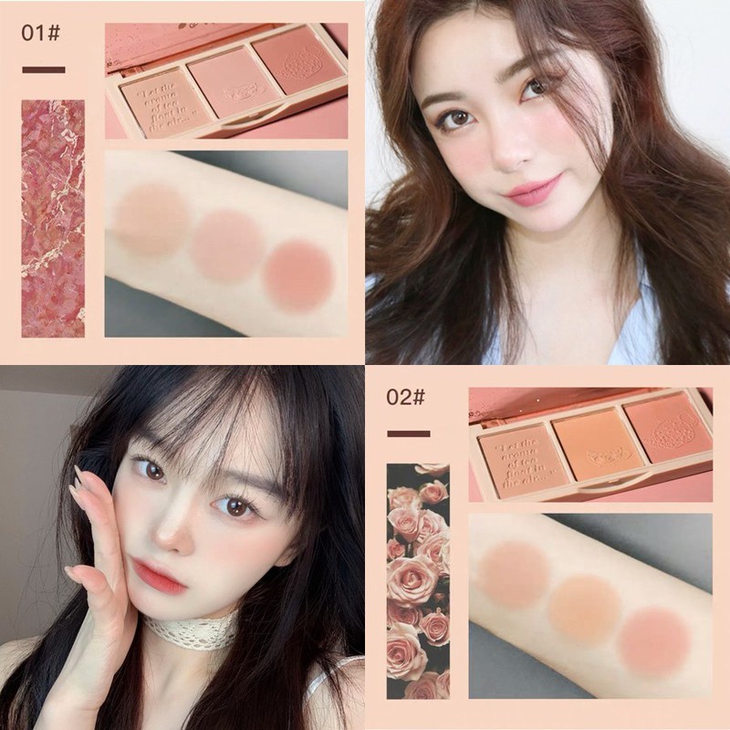 PHẤN MÁ HỒNG 3 Ô HOLD LIVE SECRET GARDEN BLUSH HL461 CHÍNH HÃNG - 8877