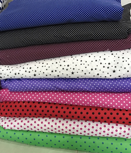 Set 5m vải chấm bi