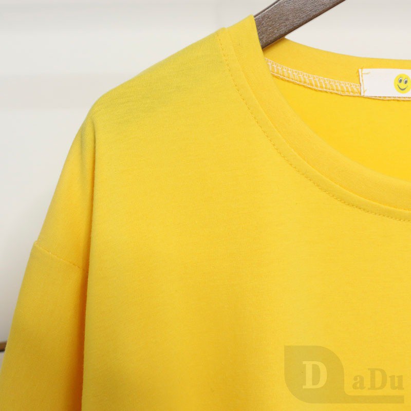 Áo thun DADUHEY 100% cotton tay ngắn cổ tròn size lớn có nhiều màu