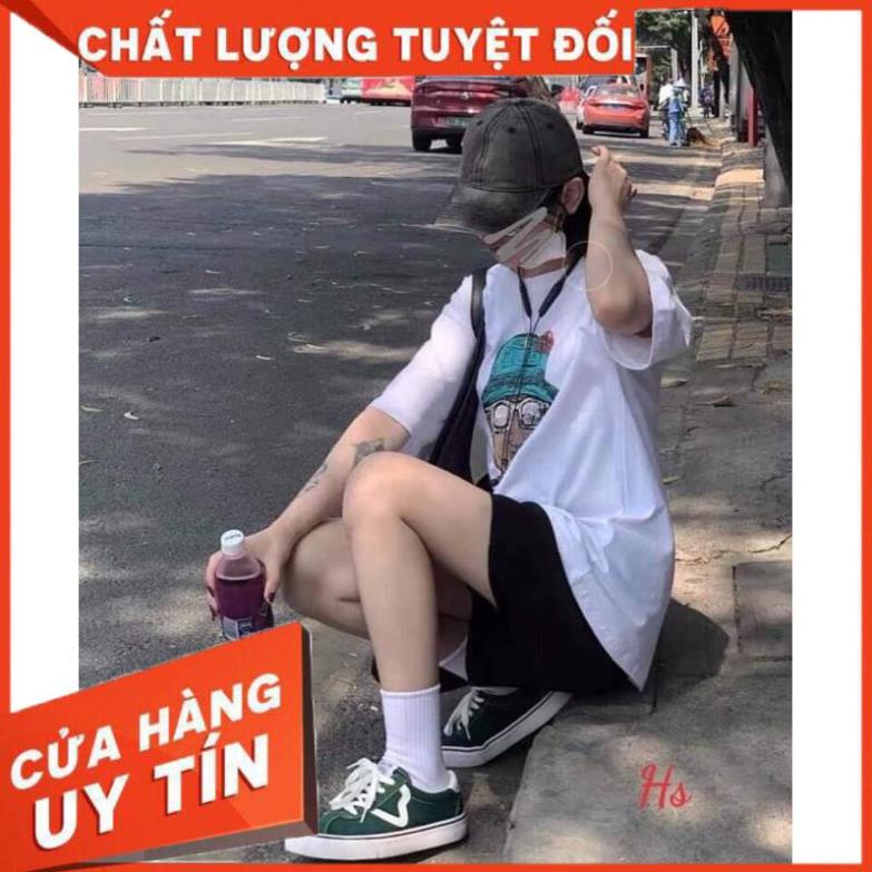 [HOT TREND] Bộ Nữ Ngắn Tay Áo Quần Cộc Anh Thanh Niên Mũ Xanh 🦋 Set Áo Phông Quần Đùi In Hình Unisex