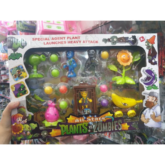 Hộp đồ chơi nhân vật plants vs zombies