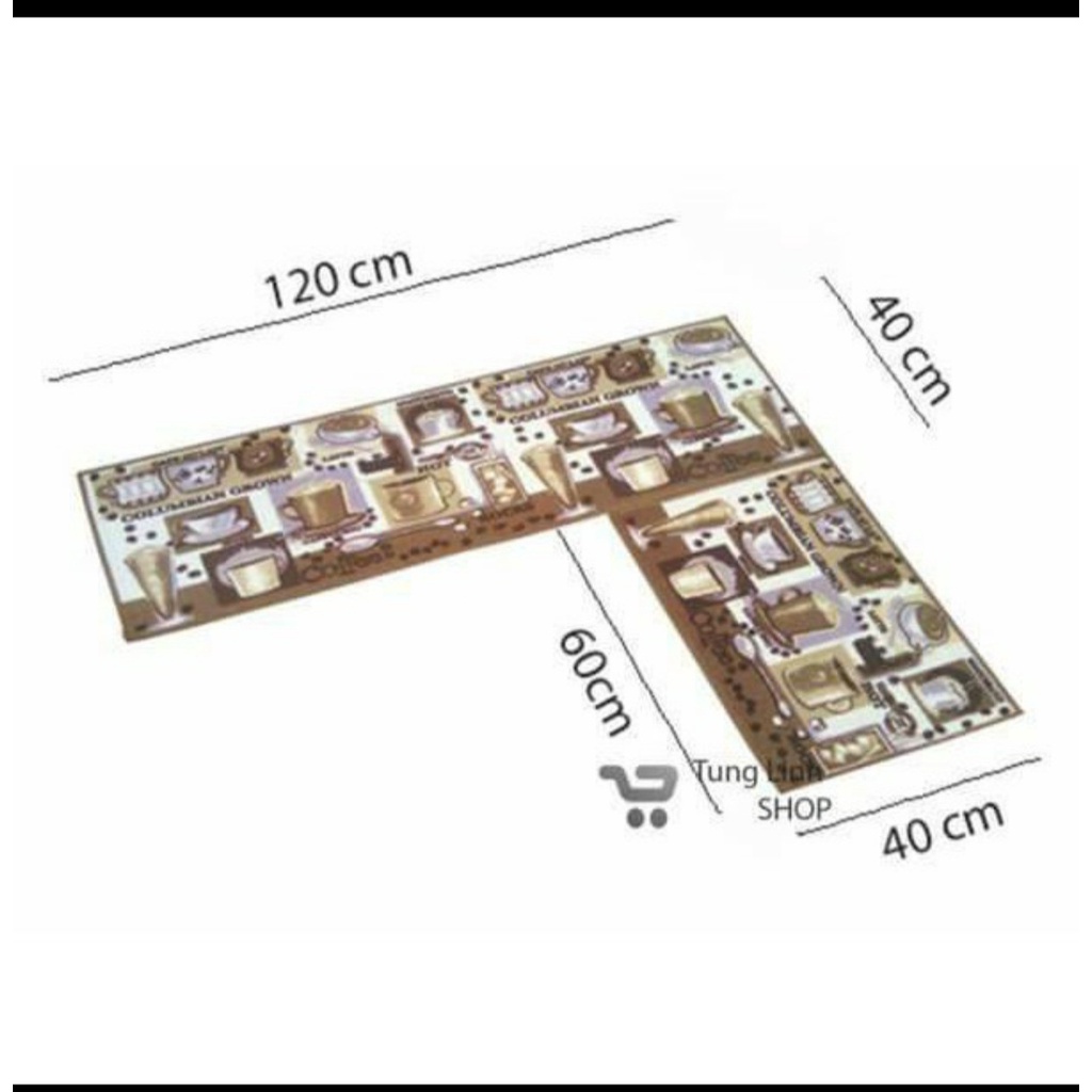 BỘ 2 THẢM BẾP 3D HÌNH THÚ CHỐNG TRƠN TRƯỢT NHƯ HÌNH KT 40CMX60CM VÀ 40CMX120CM