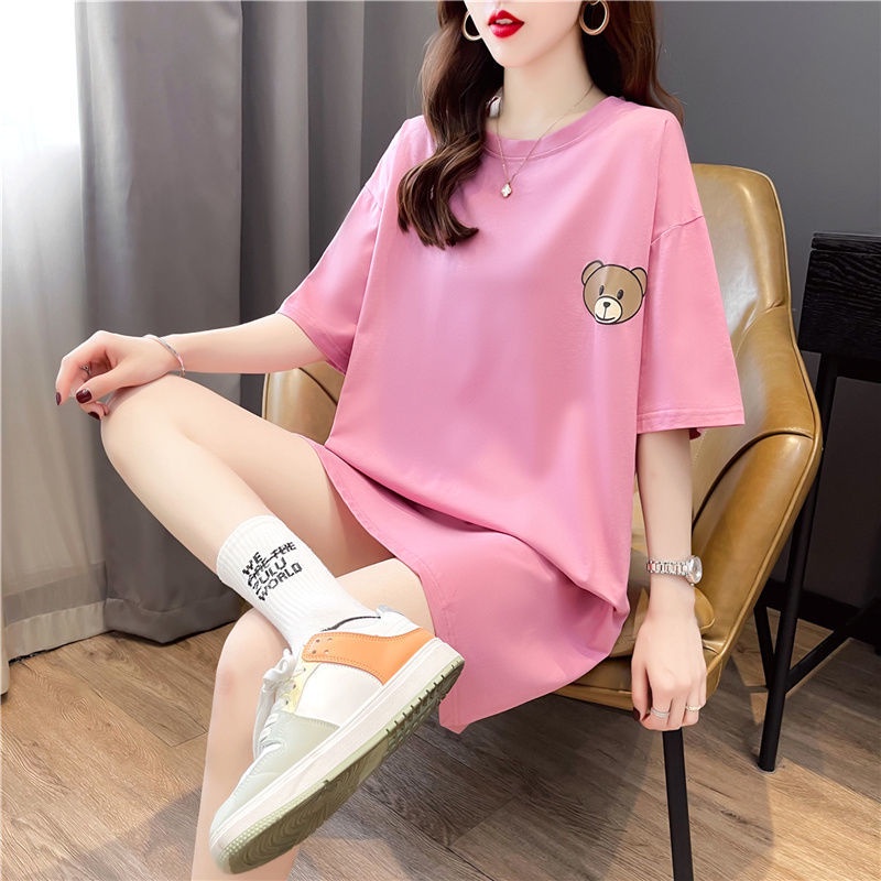 Áo phông nữ from rộng hàng may kỹ chất cotton co dãn thoáng mát size đến 70kg | BigBuy360 - bigbuy360.vn