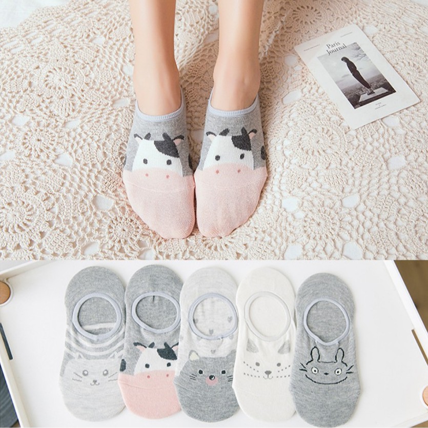 Combo vớ lười/ tất lười Mua Tất họa tiết hoạt hình (muatatshop)