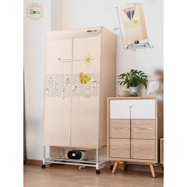TỦ SẤY QUẦN ÁO 2 TẦNG HÃNG BEAR HGJ-A12R1,Bản mới 2022. BH 12TH