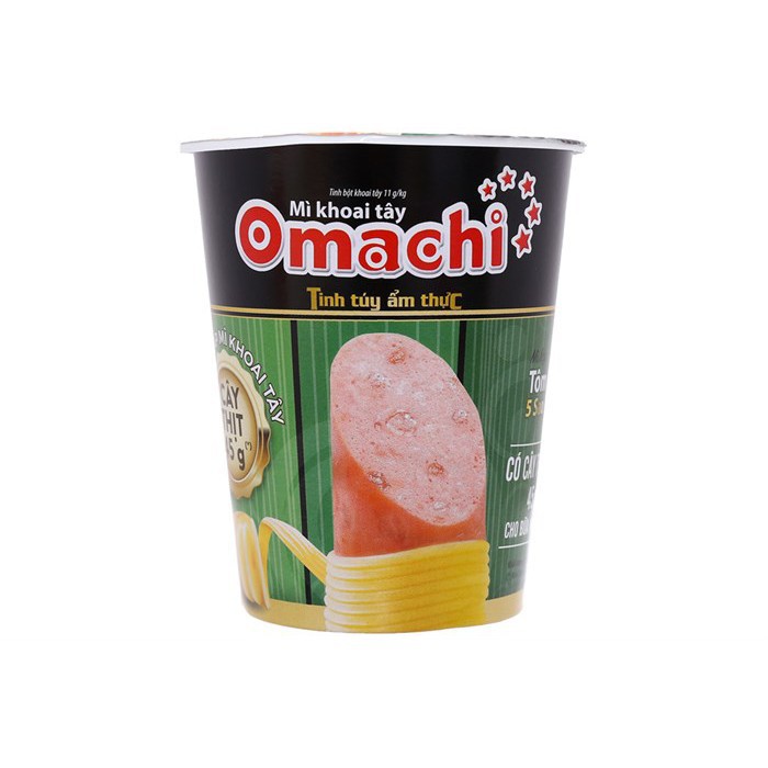THÙNG 24 CỐC MÌ OMACHI XÚC XÍCH/ CÂY THỊT XỐT BÒ HẦM/ SƯỜN HẦM NGŨ QUẢ