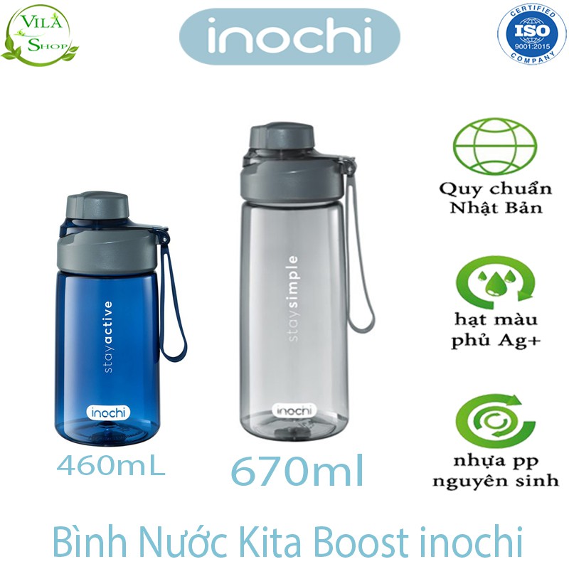 Bình Đựng Nước, Bình Nước Chịu nhiệt Kita Boost 460ml - 670ml, Bình Nước Cao Cấp Xuất Nhât - Châu Âu - Eu