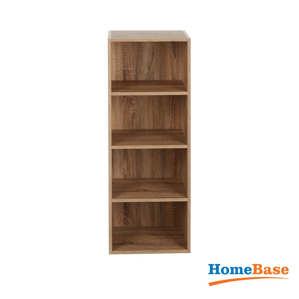 (Hỗ trợ 50K phí vận chuyển) HomeBase FURDINI Kệ gỗ đầu giường 4 tầng Thái Lan 39x30x104.8CM màu gỗ sồi