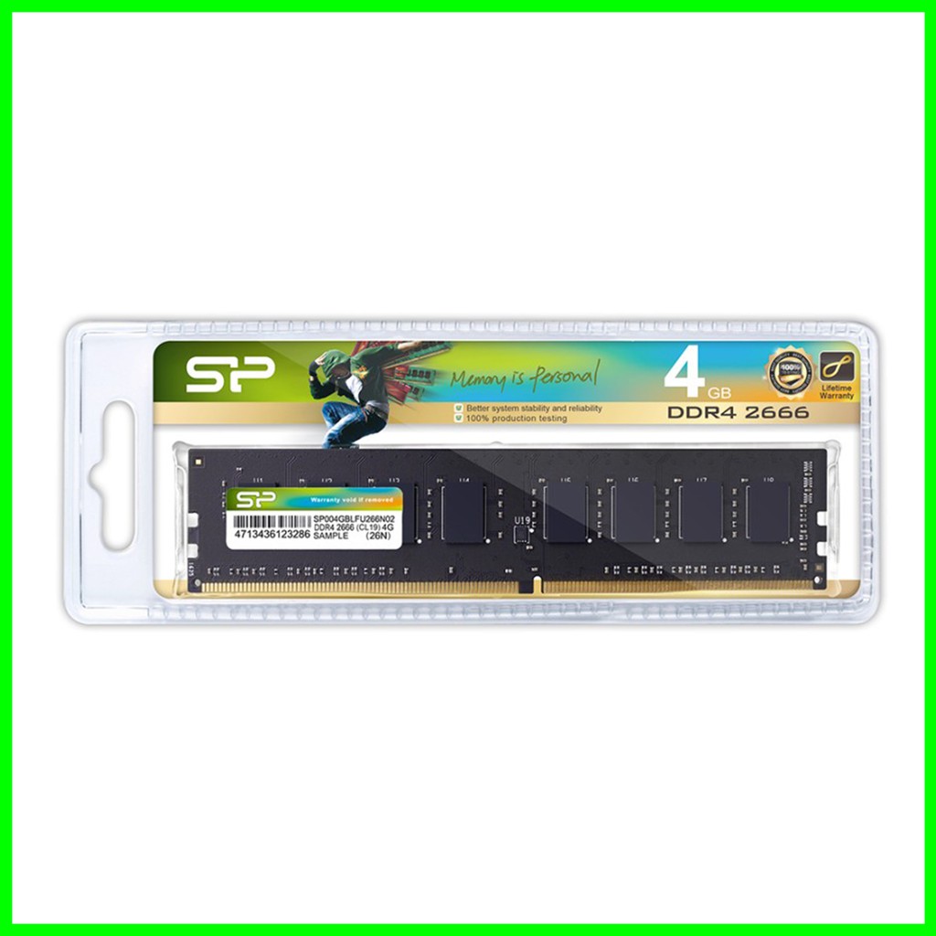 Silicon Power Ddr4 2666mhz Cl19 4gb Udimm Ram Pc Desktop - 4gb Ram