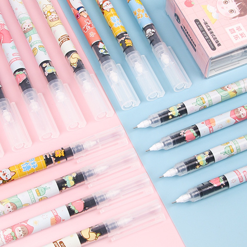 Set 12 Bút Ký Tên Màu Sắc Đơn Giản Cho Học Sinh/Văn Phòng