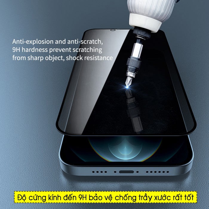 Dán cường lực chống nhìn trộm IP 14 Plus-13 Pro Max / IP 14-13 Pro-13 Nillkin Guardian- Hàng Chính Hãng
