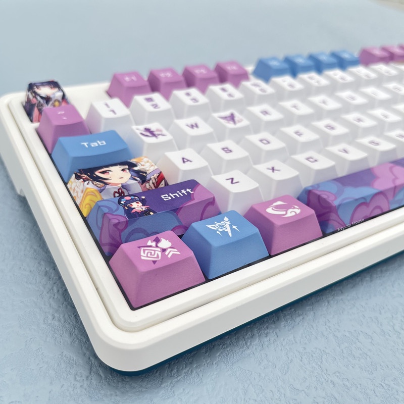 128 phím Yun Jin Keycap Cherry Profile Genshin Impact Theme Anime PBT Dye Sub Bàn phím cơ học Keycap