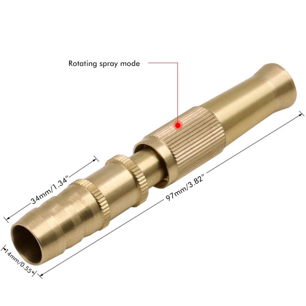 Đầu vòi xịt tăng áp lực nước mini, Vòi xịt nước tăng áp đa năng bằng đồng tưới cây rửa xe tặng kèm kèm đai siết ống