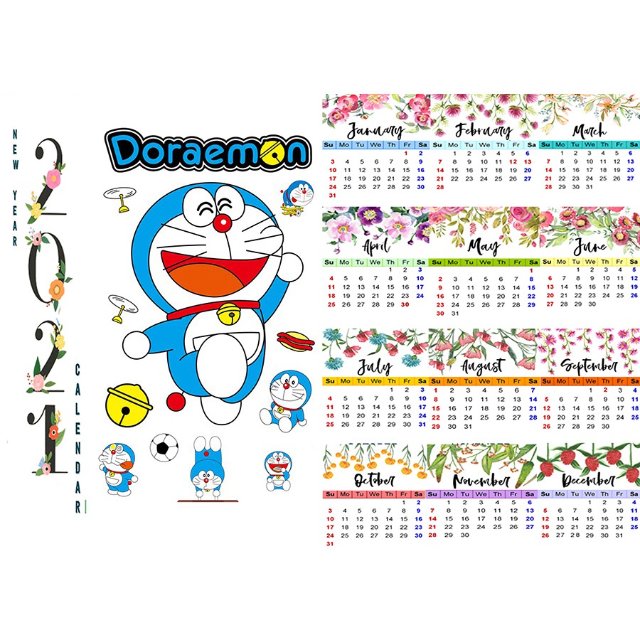 Lịch tường 2022 doremon LA33 size A3