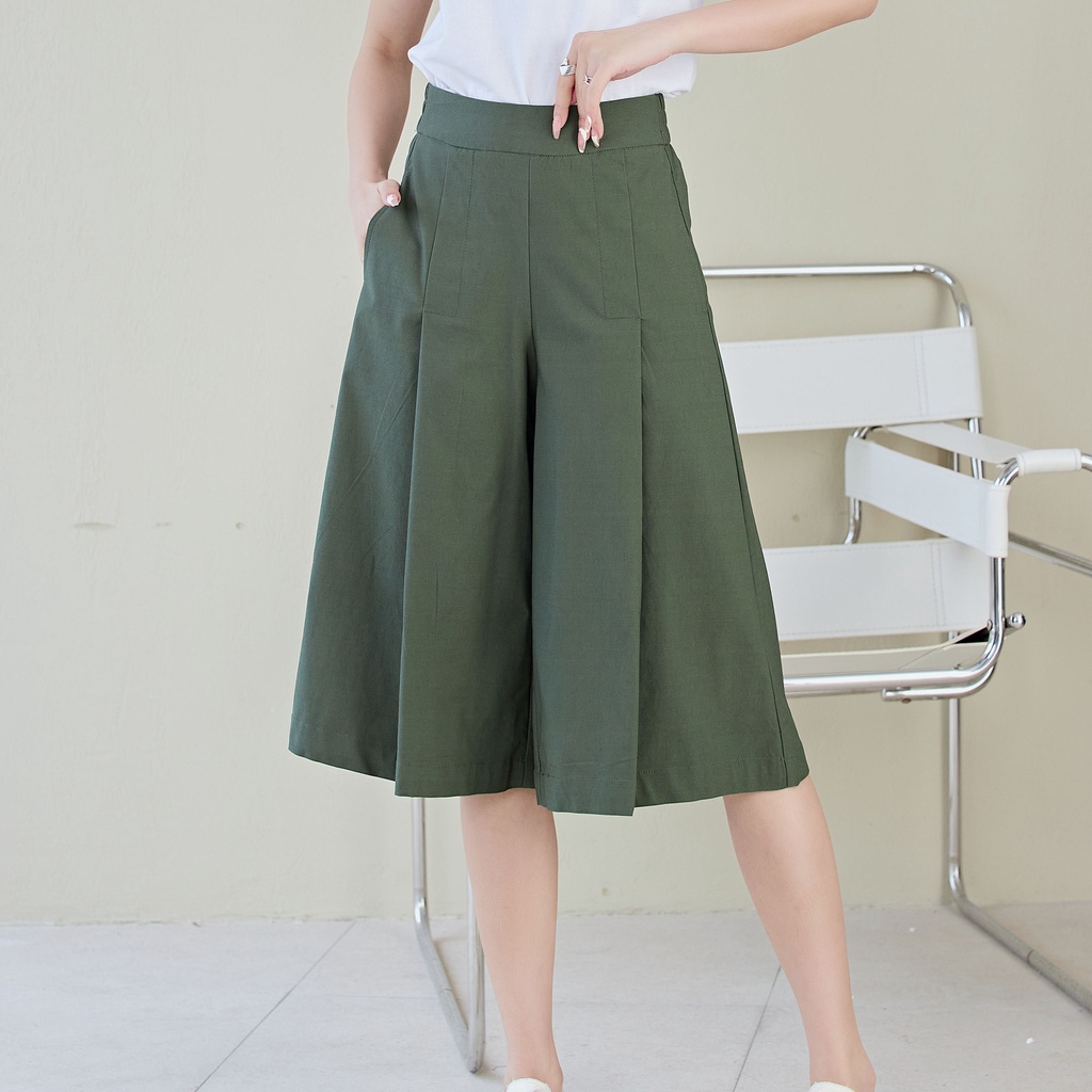 Eyouth 10104 Quần Ống Rộng Lưng Cao Thời Trang Cho Nữ