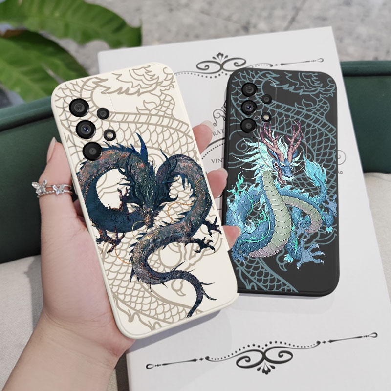 Ốp Lưng Silicone Họa Tiết Rồng Cho Samsung Galaxy A73 A53 A33 A23 5G