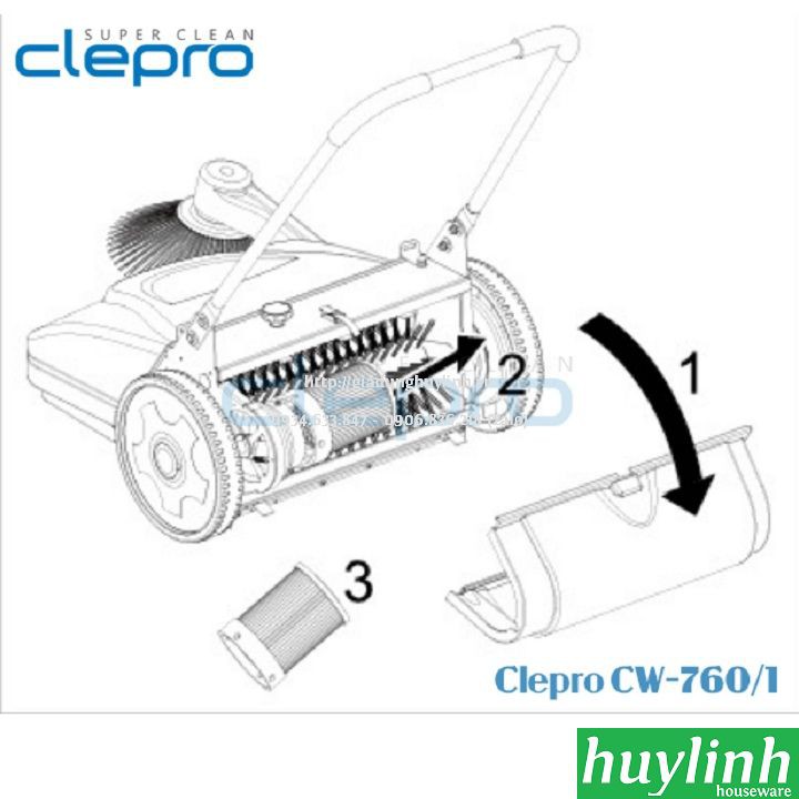 Xe quét rác đẩy tay Clepro CW-760/1