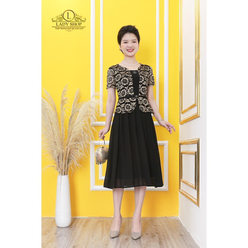 Đầm Ren Hoa Peplum chân voan Ladyshop thời trang trung niên cao cấp TK816 | BigBuy360 - bigbuy360.vn