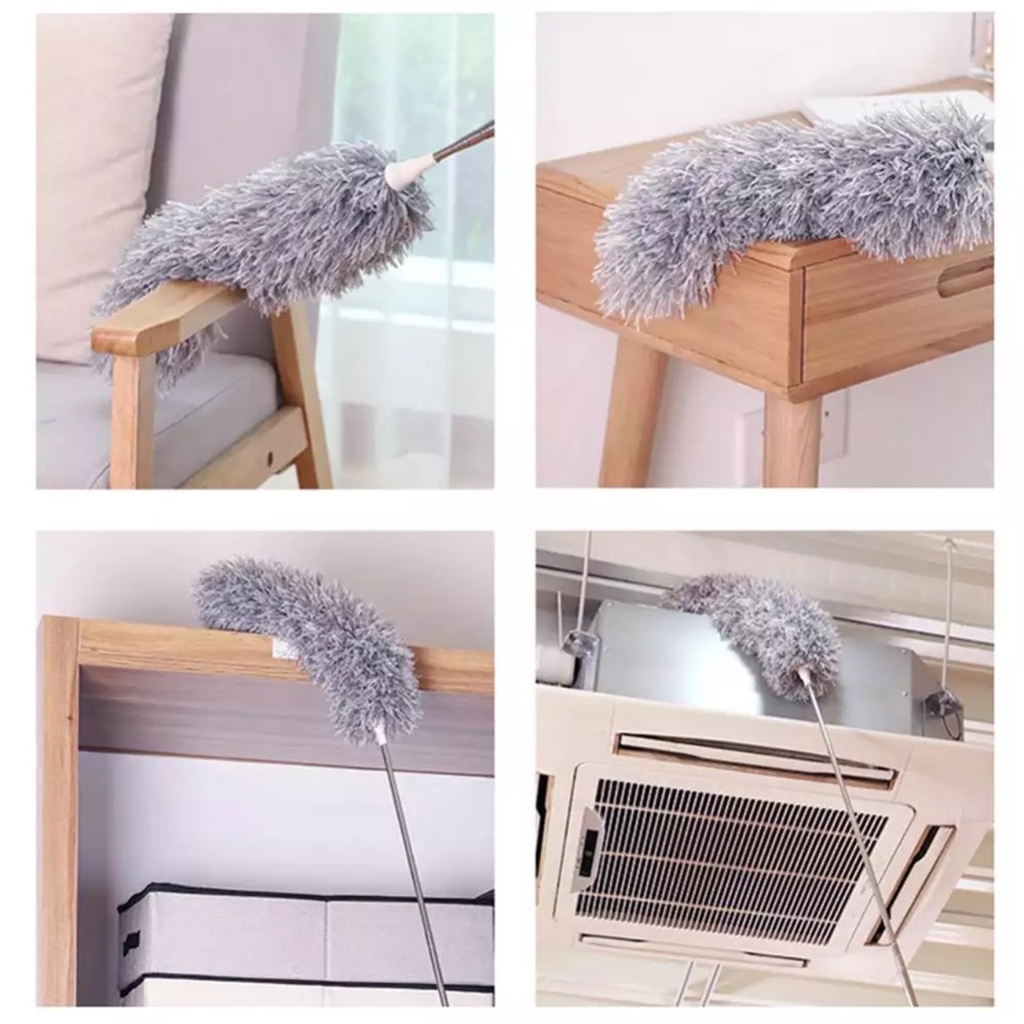 Cây Chổi Quét Bụi Cao Cấp Cán Gấp Gọn, Chổi Quét Trần Nhà Thông Minh Đa Năng Dễ Dàng Vệ Sinh