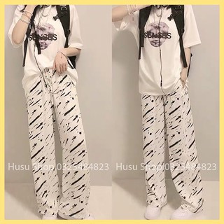 Set bộ nam nữ form rộng quảng châu in chữ sen