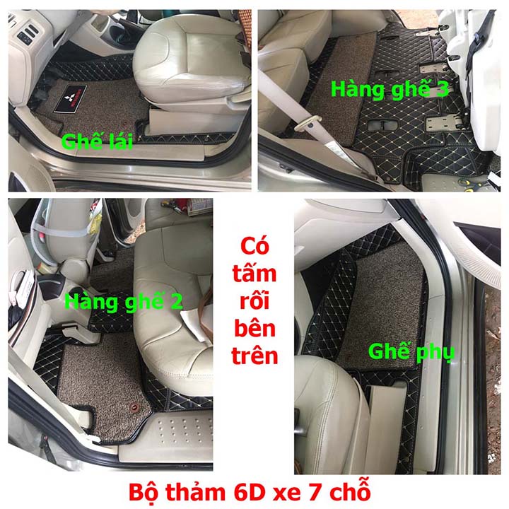 Thảm sàn 6D dành cho xe 7 chỗ Chevrolet Captiva 2007 - 2018