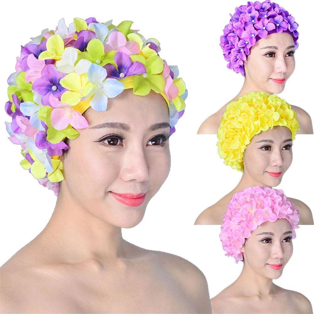 Mũ Bơi Co Giãn Phong Cách Vintage Bảo Vệ Độc Đáo Cho Nữ