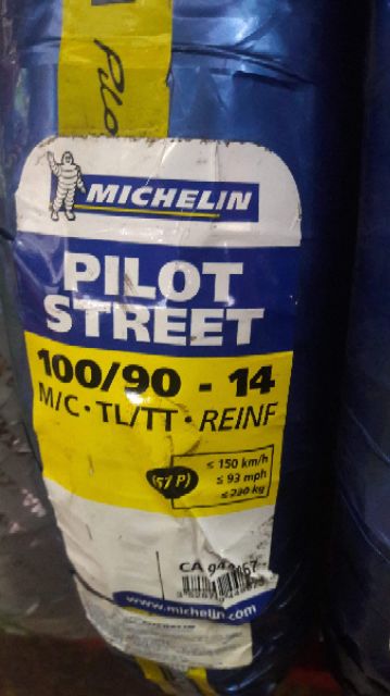 Vỏ xe 100/90-14 MICHELIN PILOT STREET 2 sử dụng cho bánh sau SH Mode, PCX, ...