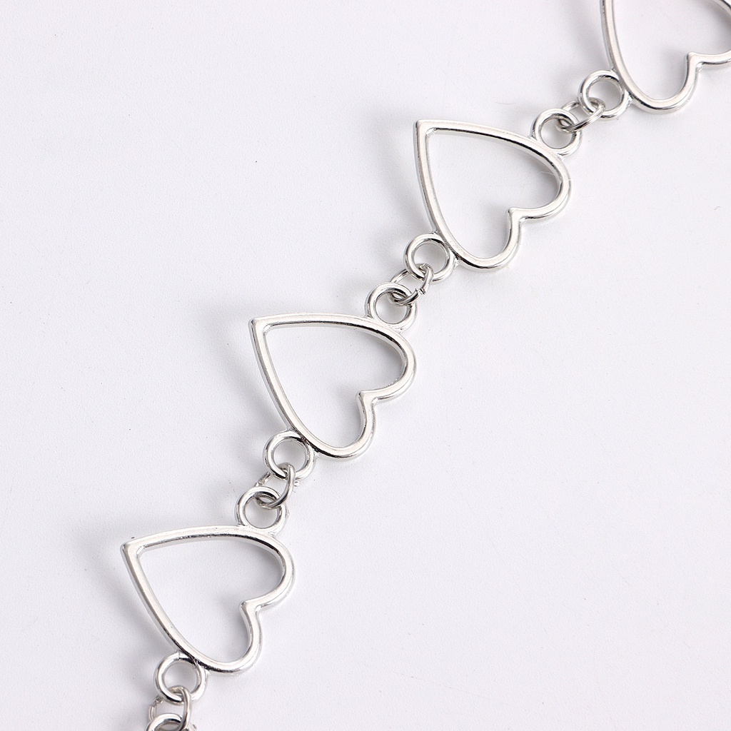 (0737) Vòng Cổ Choker Chuỗi Trái Tim Cá Tính Hàn Quốc