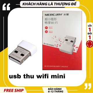 USB Wifi thu sóng mini không dây Mercury, máy thu sóng đa năng tốc độ 150Mbps