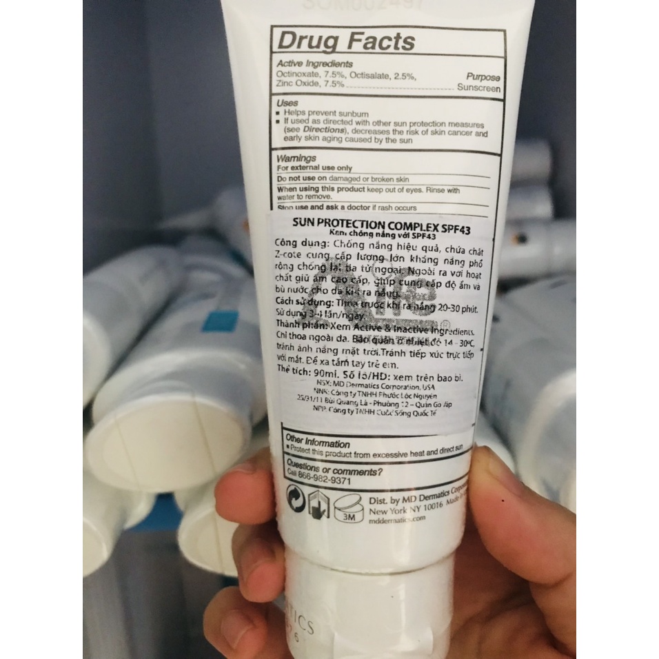 Kem chống nắng MD Dermatics Sun Protection Complex SPF 43 SP 90ML
