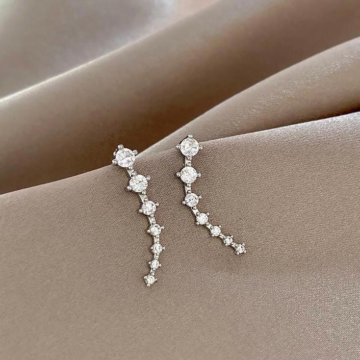 Bông tai đá dáng gài chuẩn bạc xinh xắn Mainomi Shop Bạc Xinh
