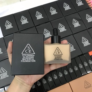 Kem Nền 3CE GLOSSING WATERFUL FOUNDATION