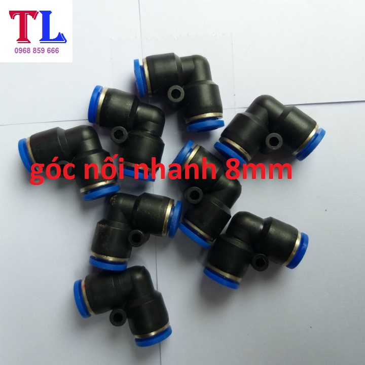 Cut nối góc vuông 8mm cho hệ thống phun sương,khí nén