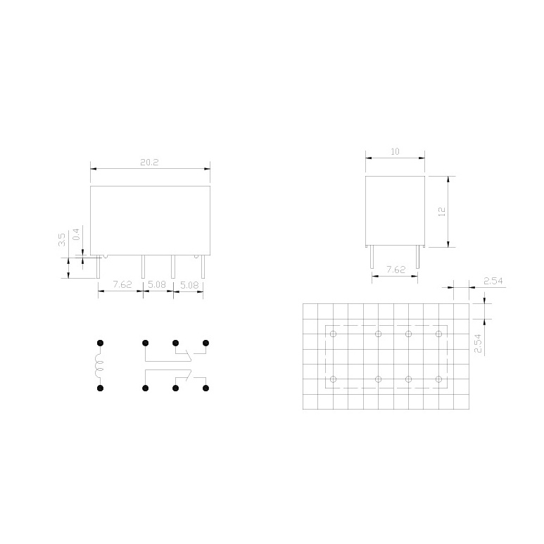 HK19F 12V SHG 3A  8 chân , Relay Huike