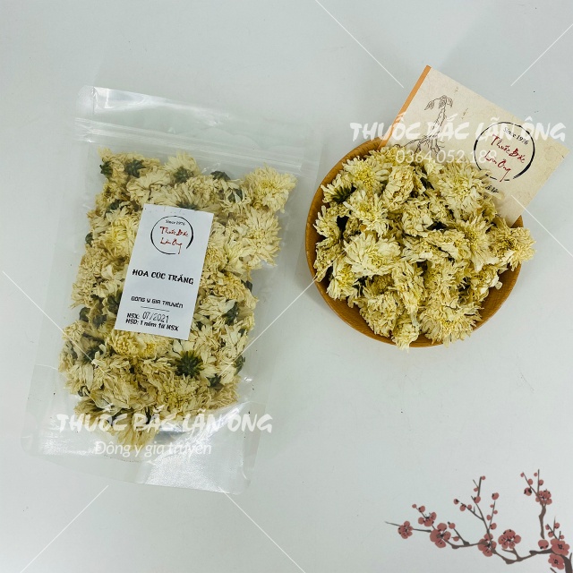 Hoa Cúc Trắng 100g (Tặng Túi Táo Đỏ Khi Mua Từ 200g)