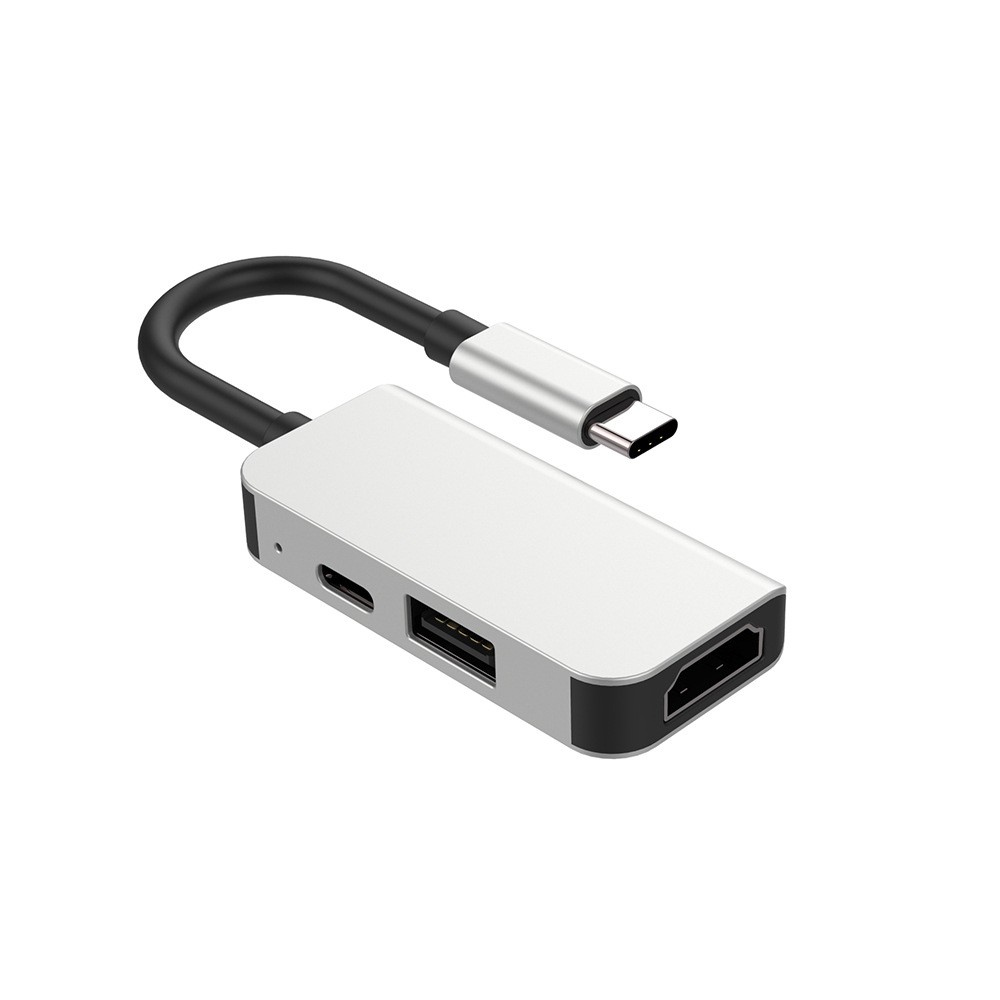 Cáp chuyển USB Type c to HDMI + USB 3.0 + USB C cao cấp