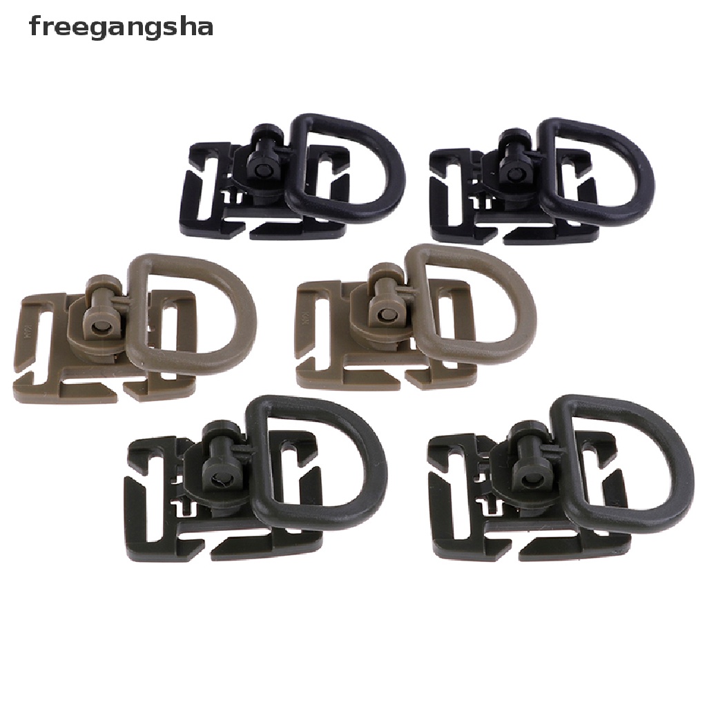 [FREG] 2pc Swivel D Ring Clip Webbing Clamp Tactical Backpack Attach Strap Hang Outdoor FDH