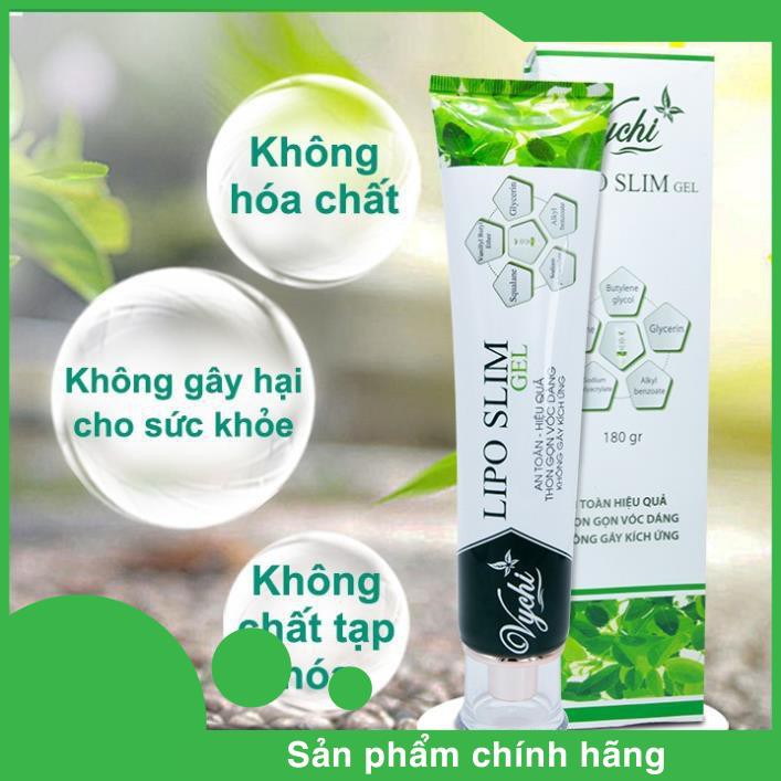 HÀNG CHÍNH HÃNG Kem tan mỡ LIPO SLIM GEL VYCHI 180gr, dành cho mẹ bầu sau sinh, cam kết giảm 3-5cm vòng bụng sau 1 Tuần