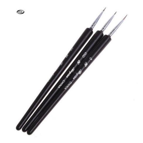 Bộ 3 cọ thư pháp ( vẽ hoạt hình trên móng, cọ tô màu)