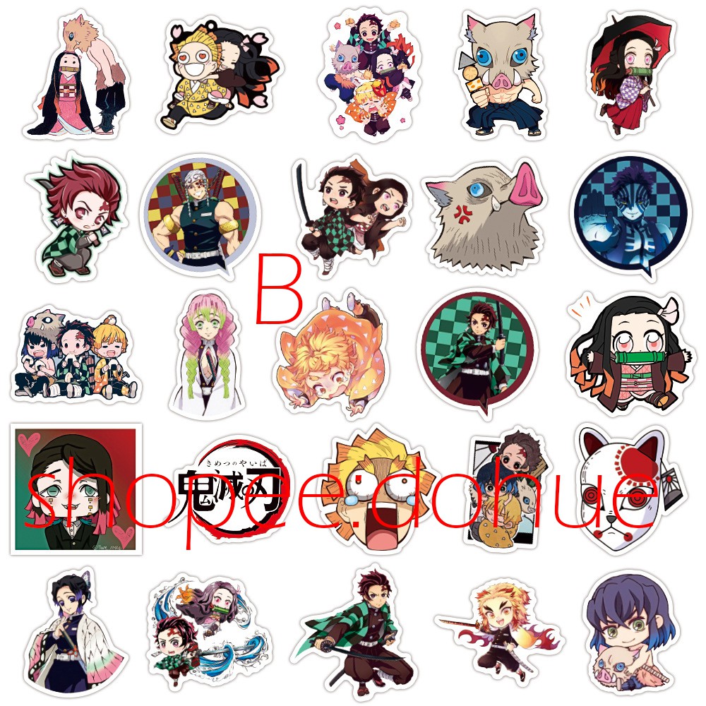Mua Set 50 Sticker Hình Dán Thanh Gươm Diệt Quỷ Kimetsu no Yaiba giá rẻ ...