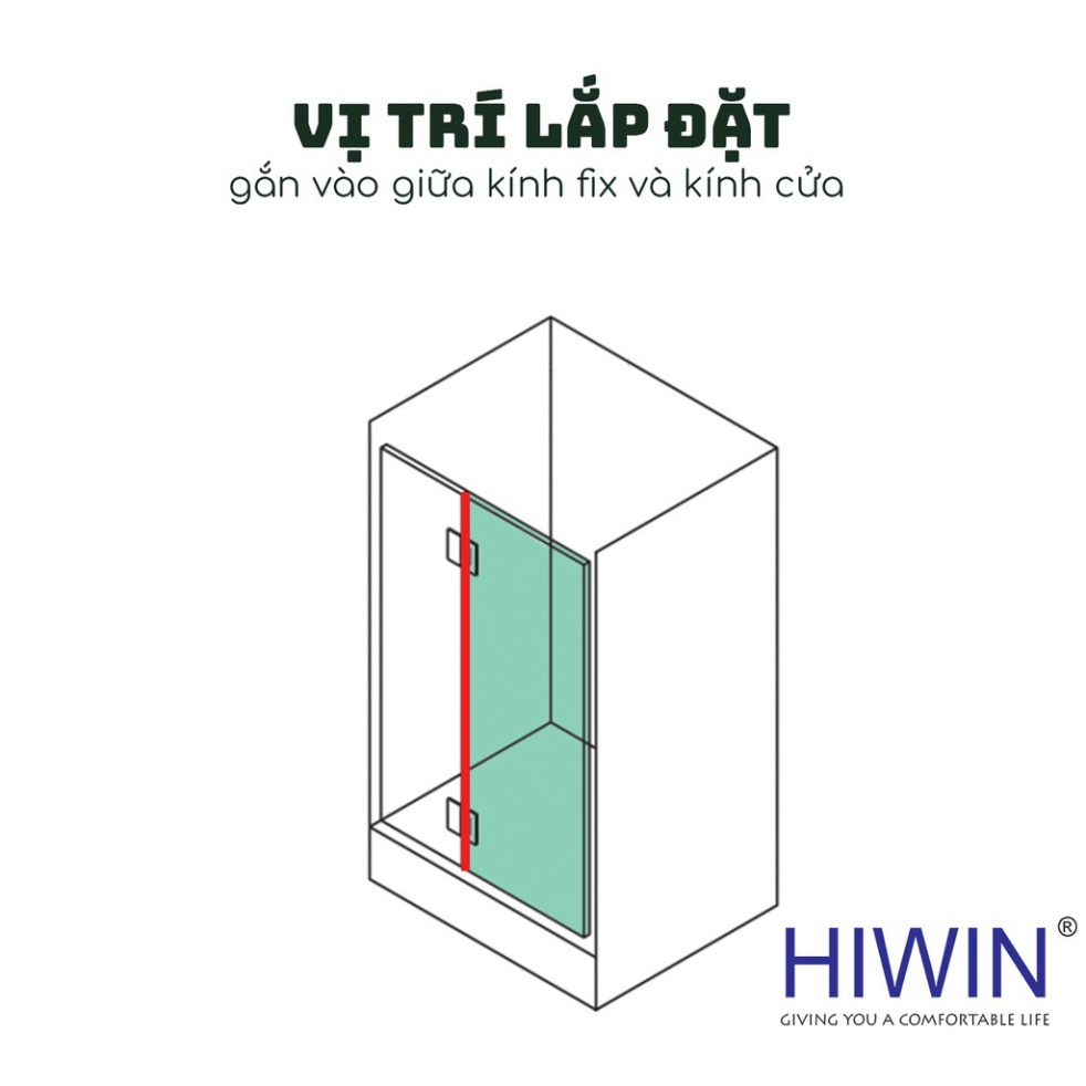 Combo 2.2m Gioăng chữ H chắn nước cabin tắm Hiwin SP-053-2.2