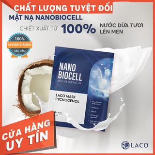 Combo 6 Miếng Mặt Nạ Nano Biocell Laco - 100% Từ Dừa Tươi Lên Men,Dưỡng Chất Gấp 20 Lần.Mặt Nạ Thường,Tinh Chất Thông Đỏ