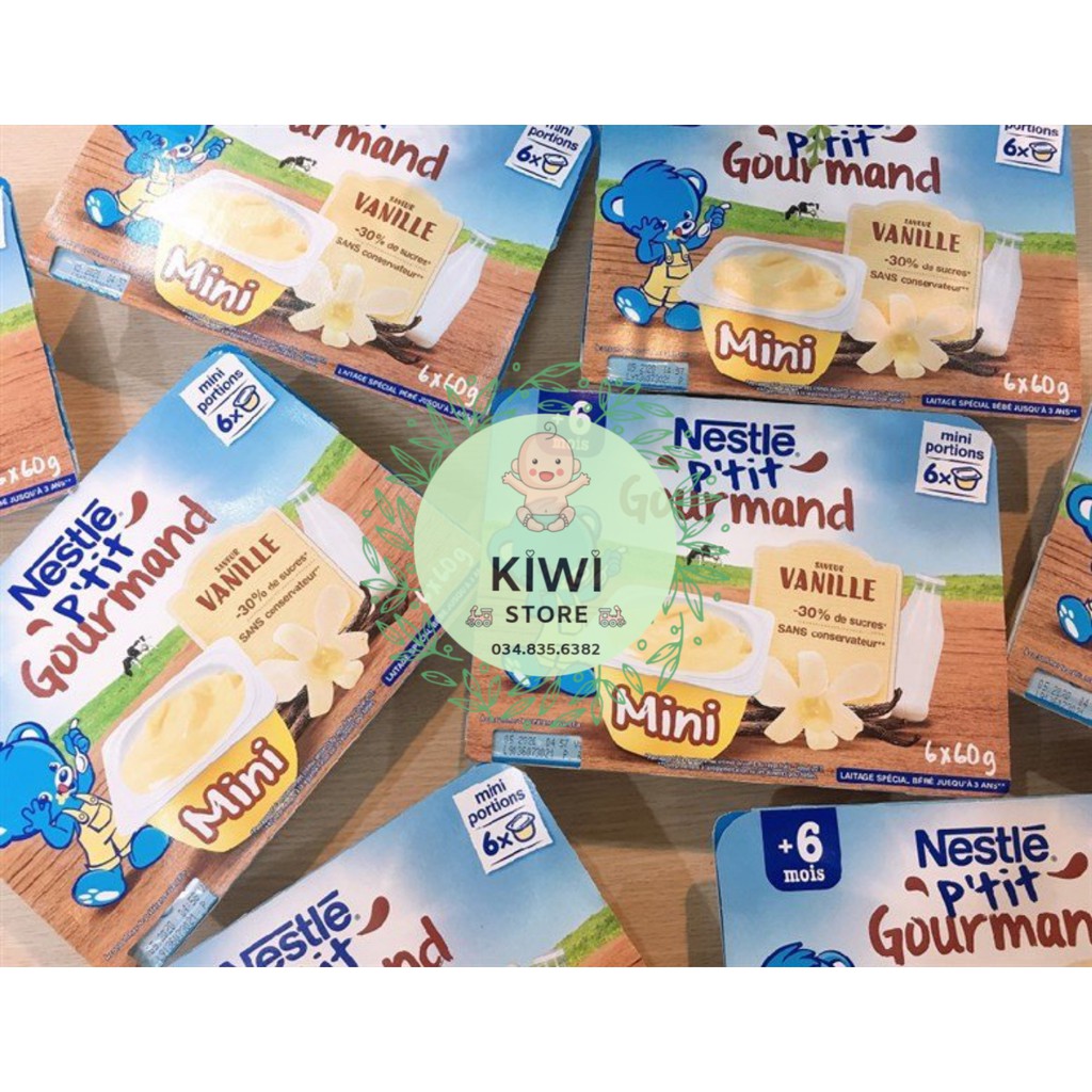 Váng sữa Nestle Pháp vỉ 6 hộp x 60gr cho bé từ 6m