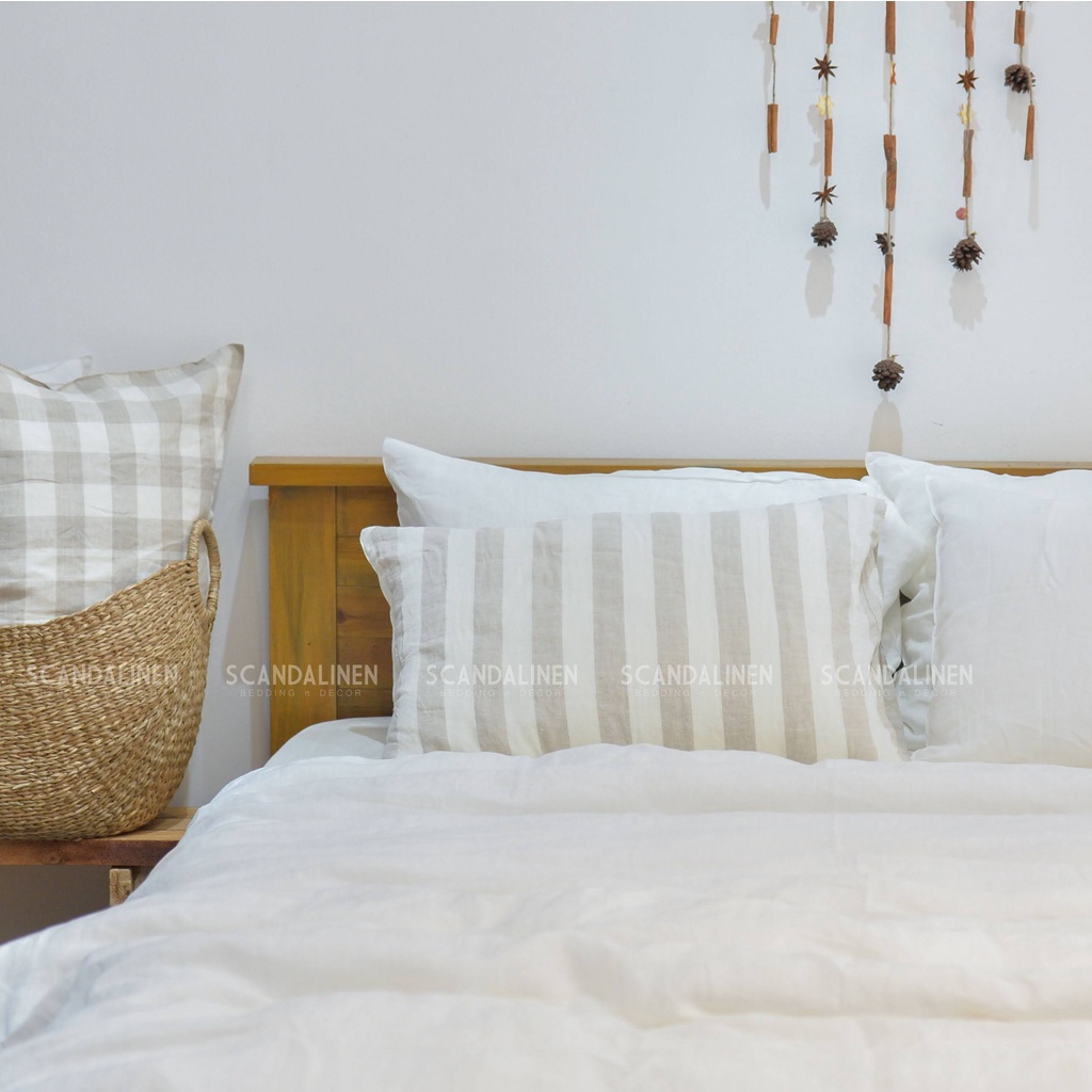Vỏ gối Linen Pháp nhuộm sợi