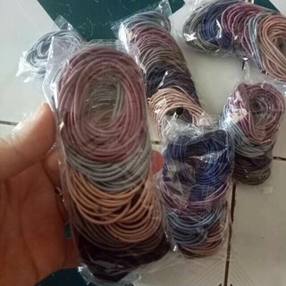 Combo 100 dây chun buộc tóc trơn đủ màu