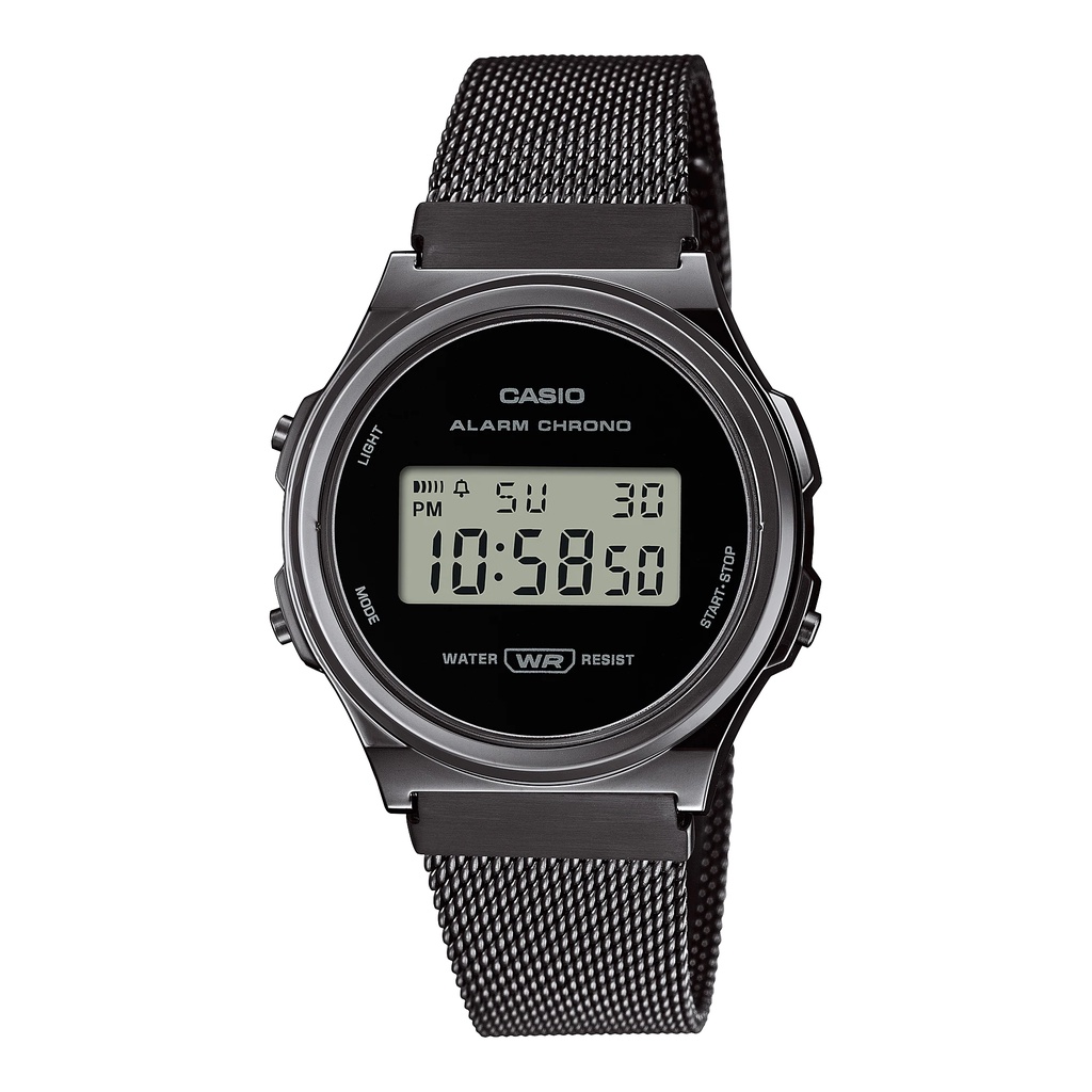 Đồng hồ nam/nữ Casio A171 / A171WEMB-1B dây thép không gỉ, chống nước 50m, hàng chính hãng