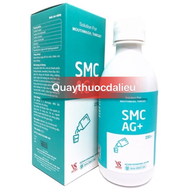 NƯỚC SÚC MIỆNG SMC AG+ (250ml)